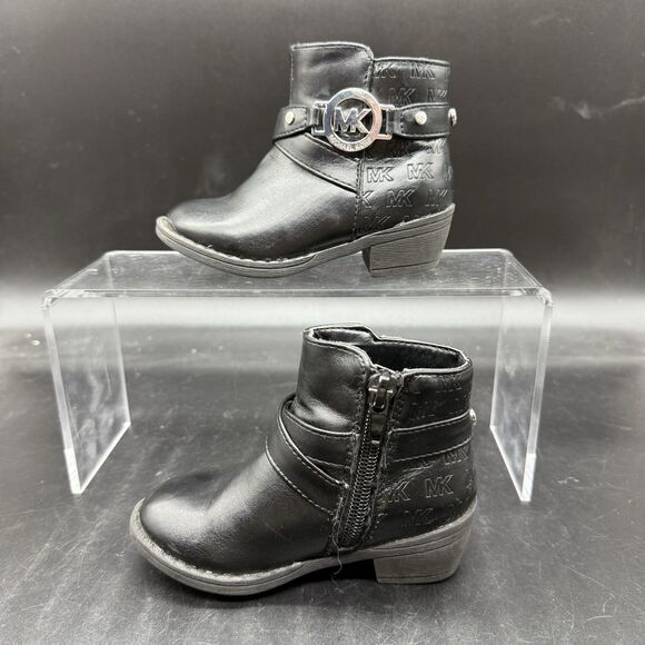 Michael Kors Black Ranahan Bootie Toddler Girls Size 6 - Picture 2 of 7